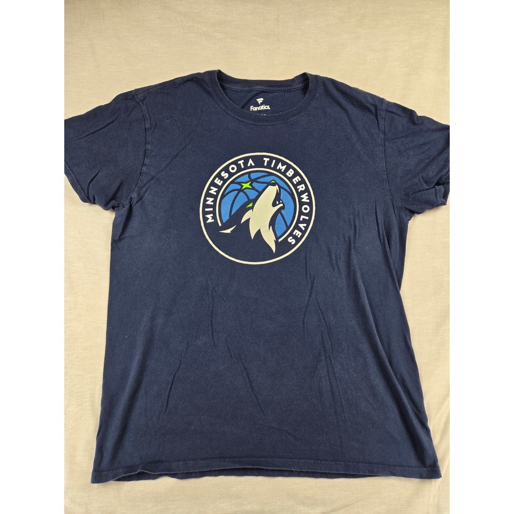 Fanatics Minnesota Timberwolves Karl-Anthony Towns 32 Navy Blue‎ T-Shirt Mens L